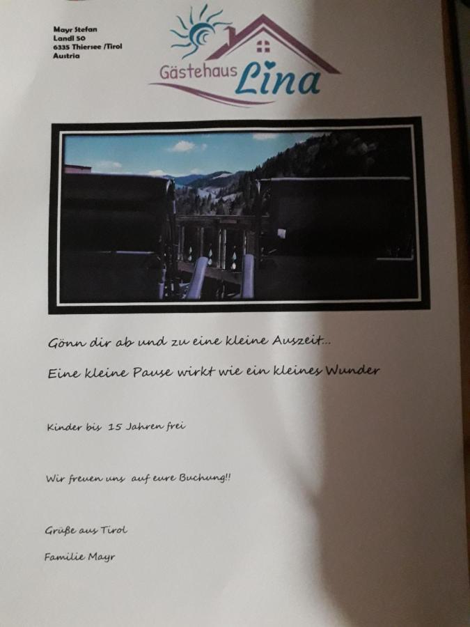 Apartament Gaestehaus Lina Thiersee Zewnętrze zdjęcie